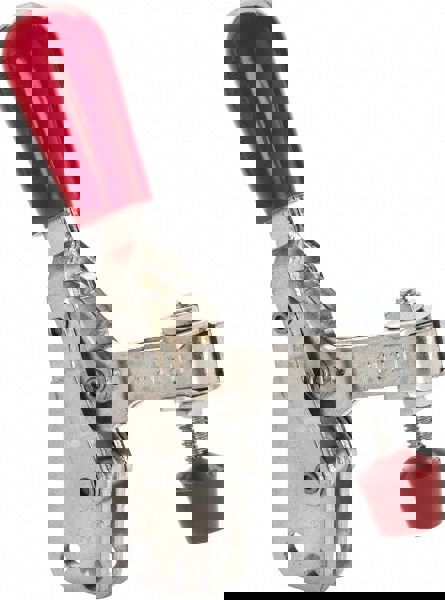 Manual Hold-Down Toggle Clamp: Vertical, 200 lb Capacity, U-Bar, Straight Base